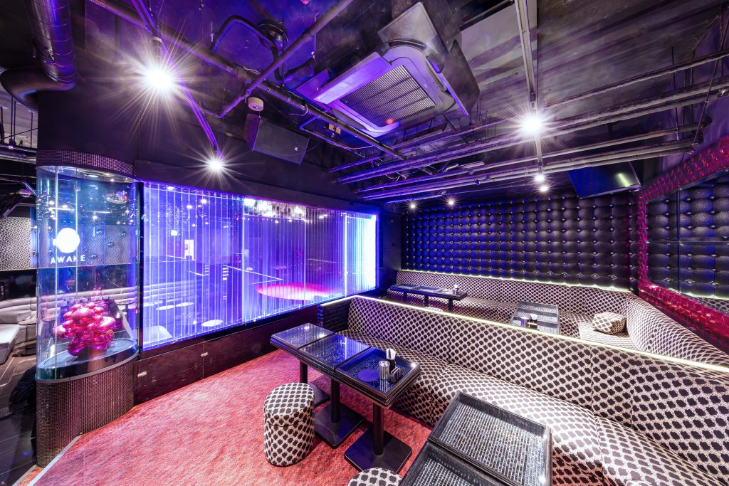 The interior of club "AWAKE" in Kabukicho
