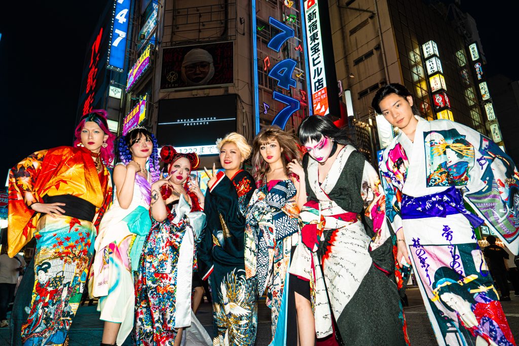Japanese gyaru culture, Tokyo nightlife, Japanese fashion, contemporary art, or subculture, DECAMERON in Kabukicho
